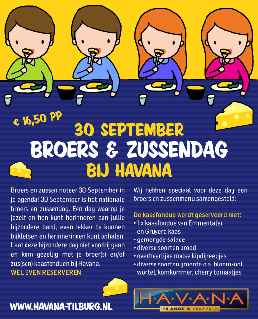 Nieuw 30 September Nationale Broers en Zussendag - HAVANA Tilburg FI-39